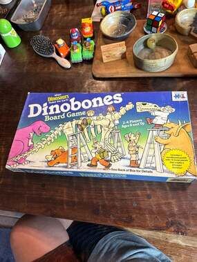 Vintage Dinobones Board Game 1987 Edition